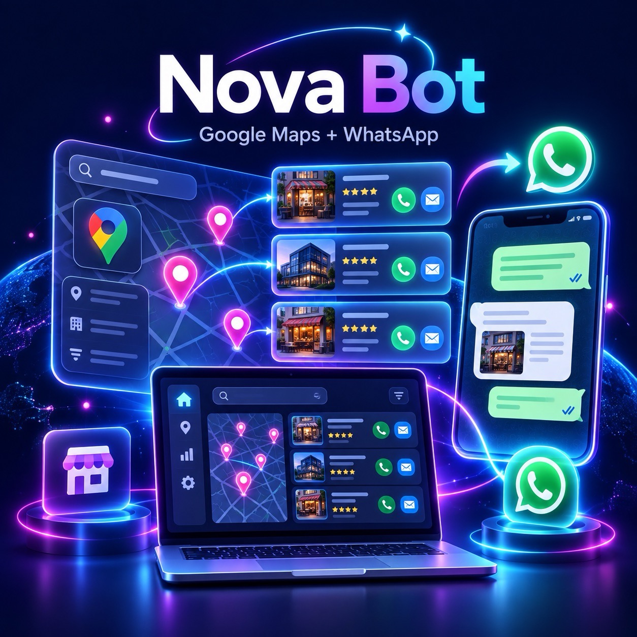 Nova Bot – Google Maps ve WhatsApp İşletme Yönetim Aracı