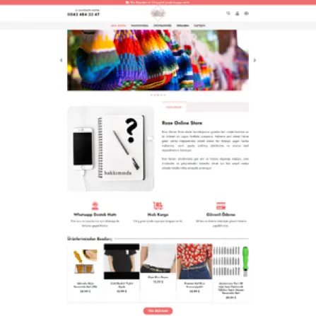 Roze Online Store proje görseli