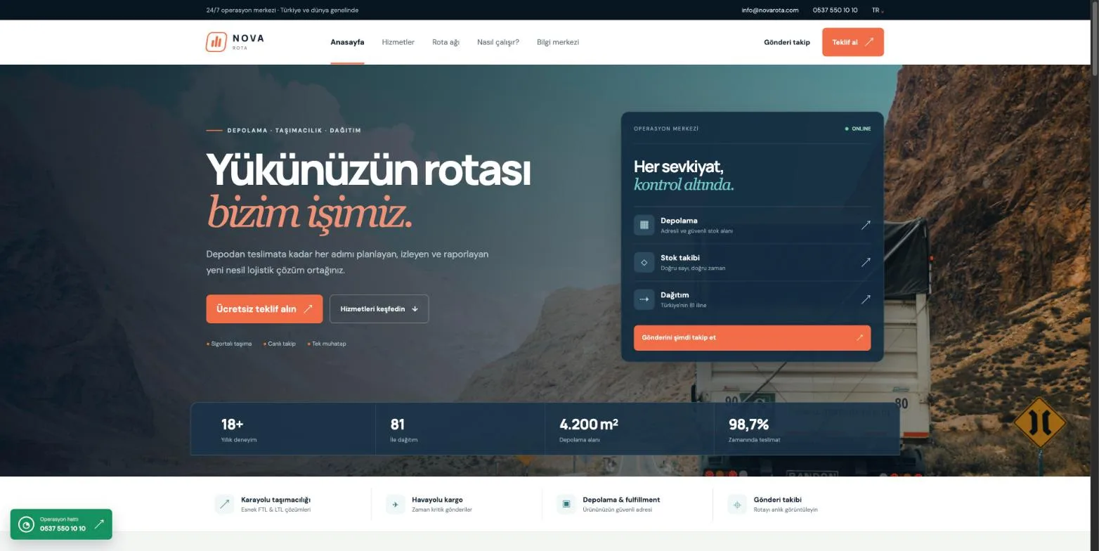Nova Rota demo ekran görüntüsü