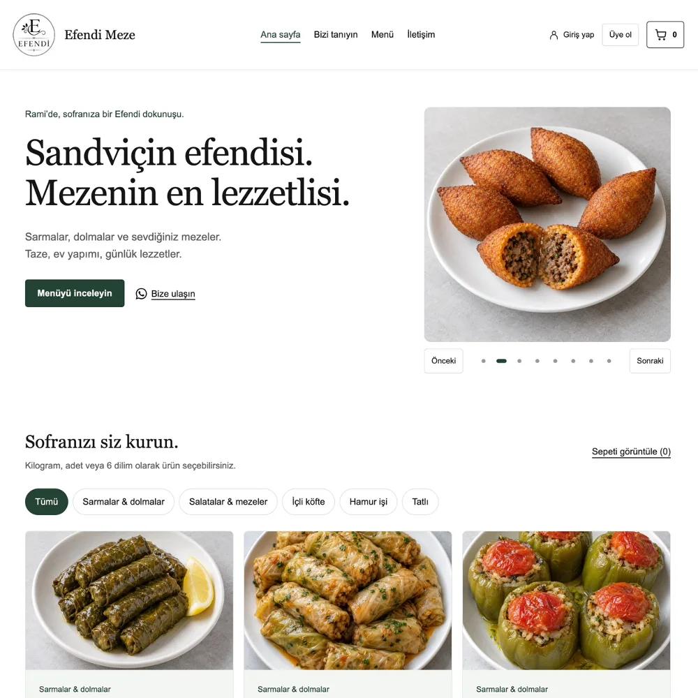 Efendi Meze proje görseli